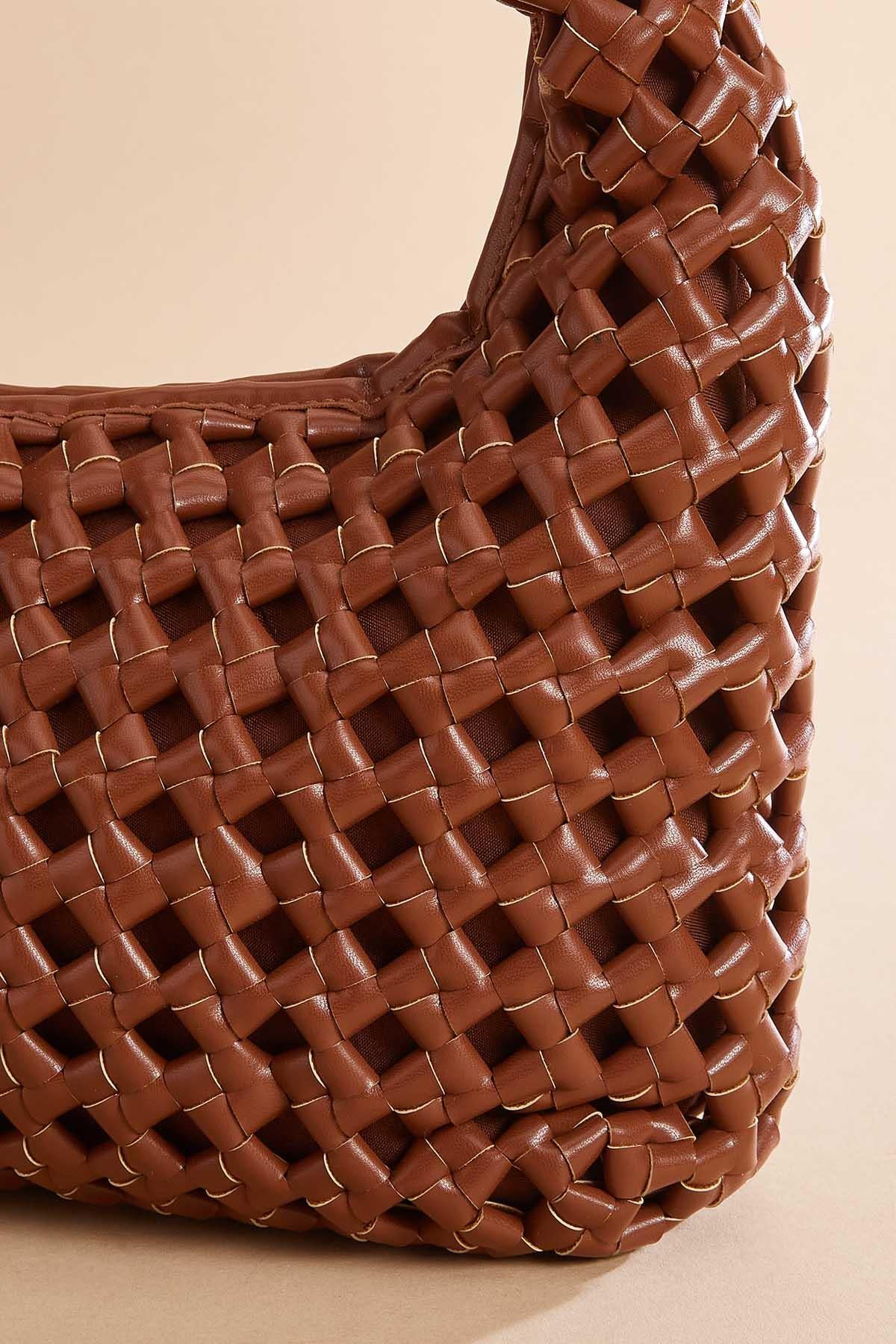 perforated faux leather hobo bag Versona Sale