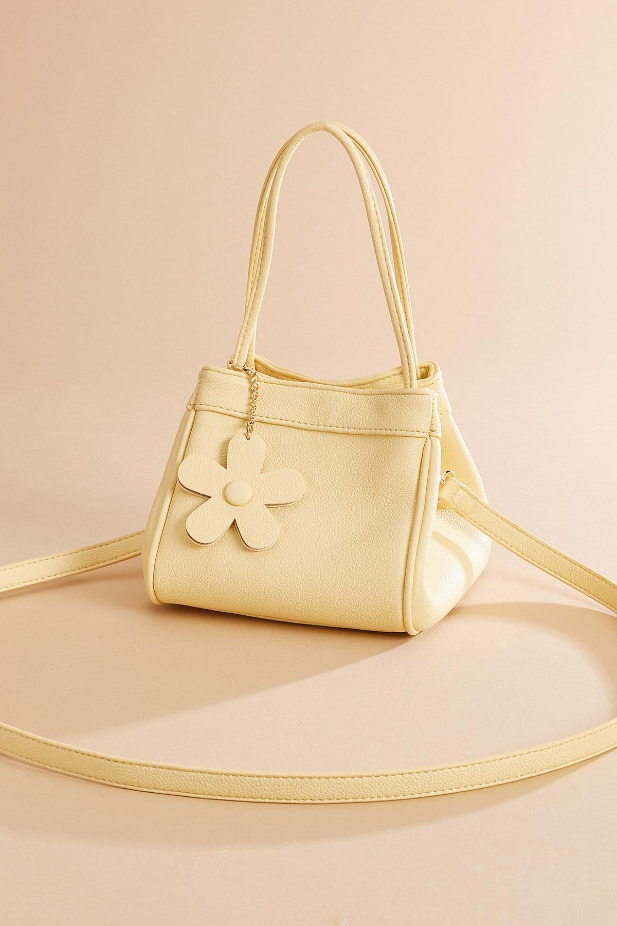 faux leather daisy charm crossbody Versona Sale