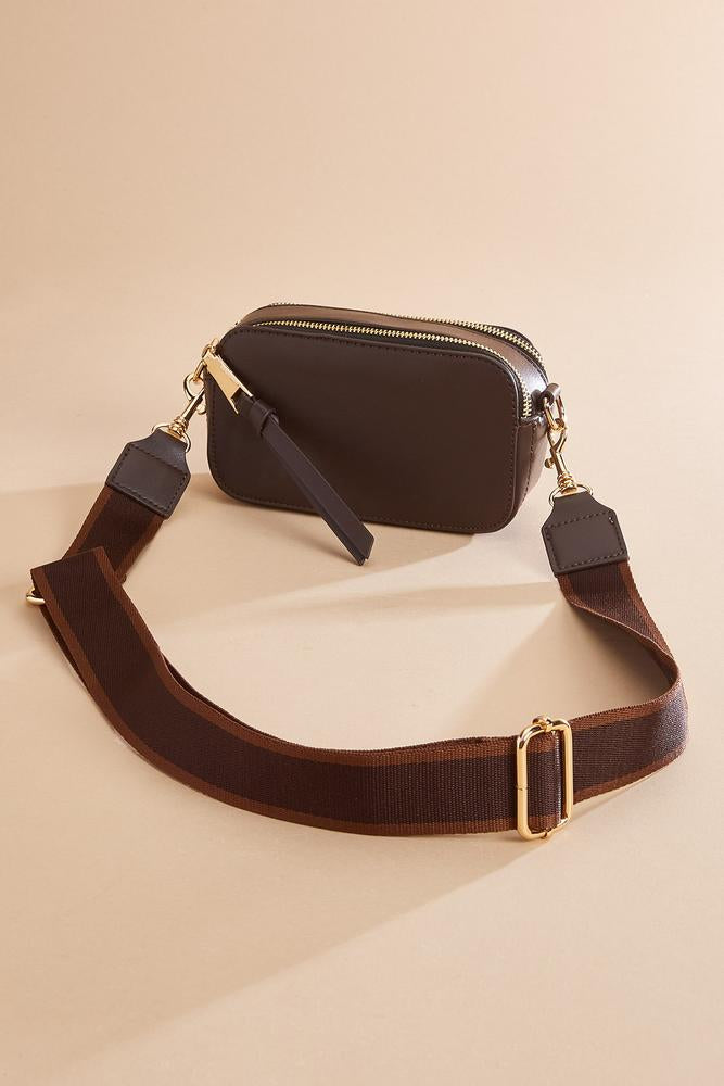 faux leather structured crossbody Versona Sale