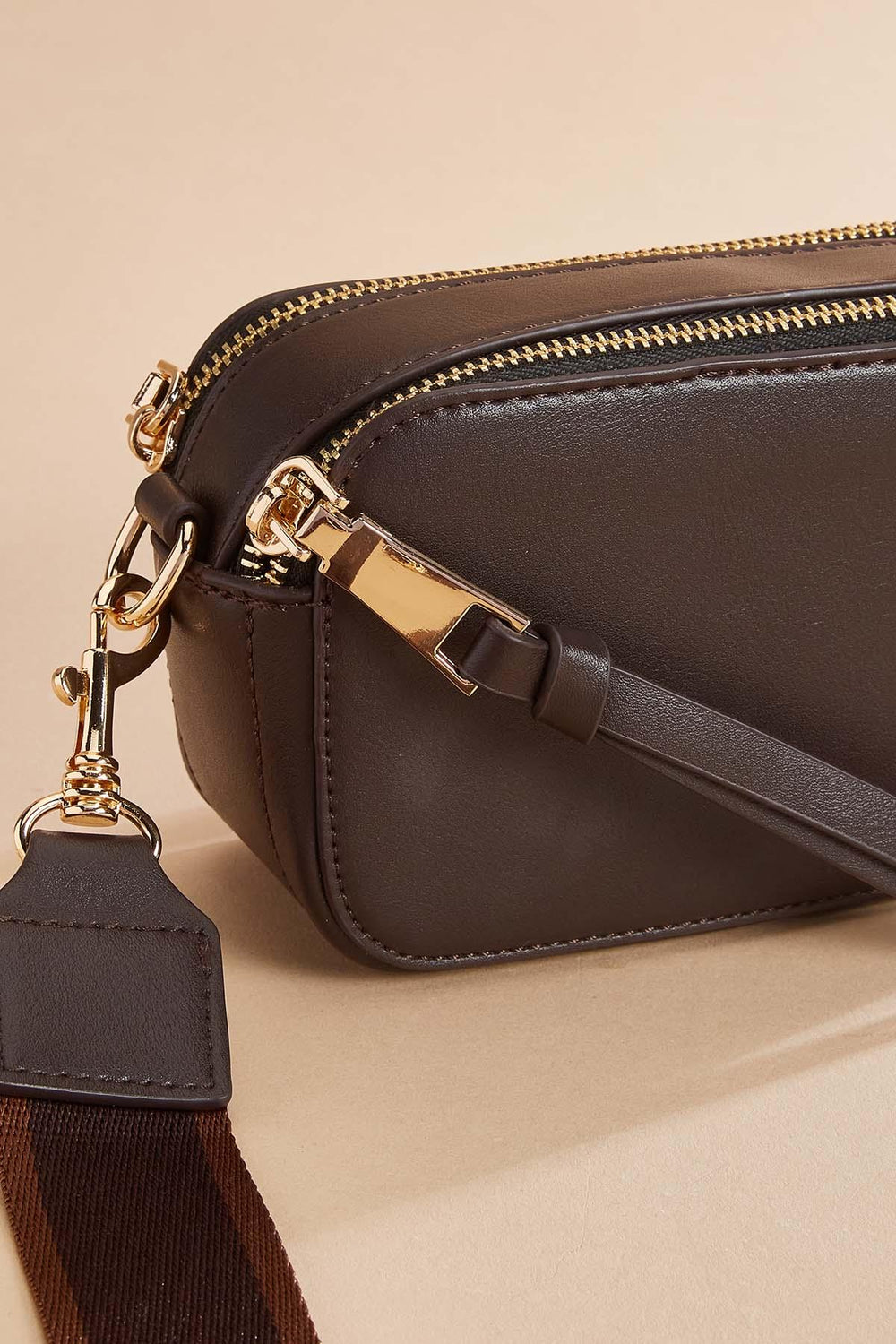 faux leather structured crossbody Versona Sale