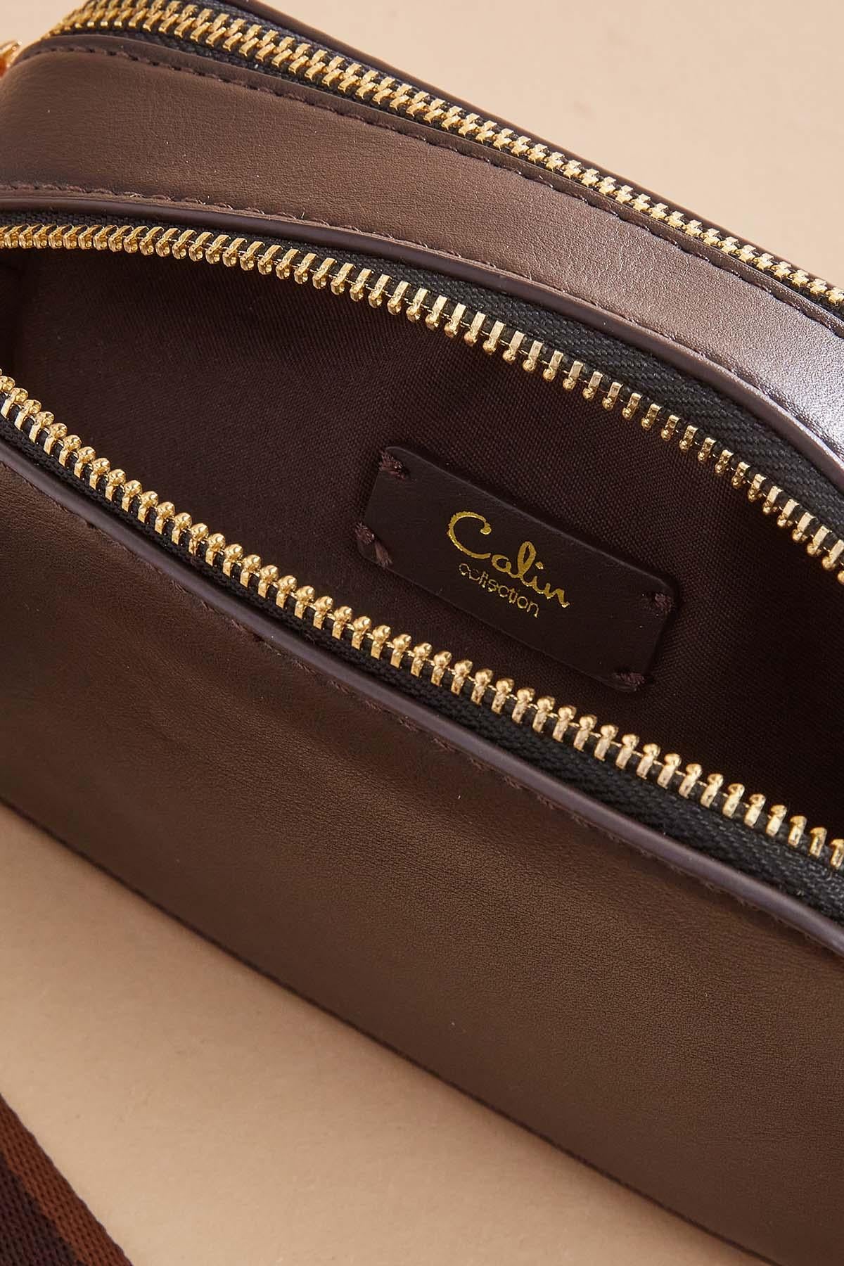faux leather structured crossbody Versona Sale