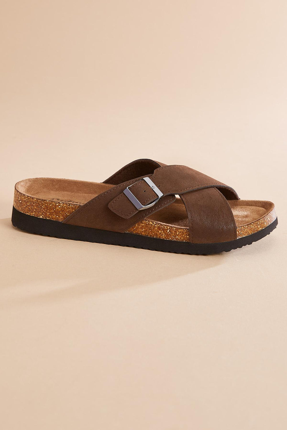 crossover band platform footbed sandals Versona Sale
