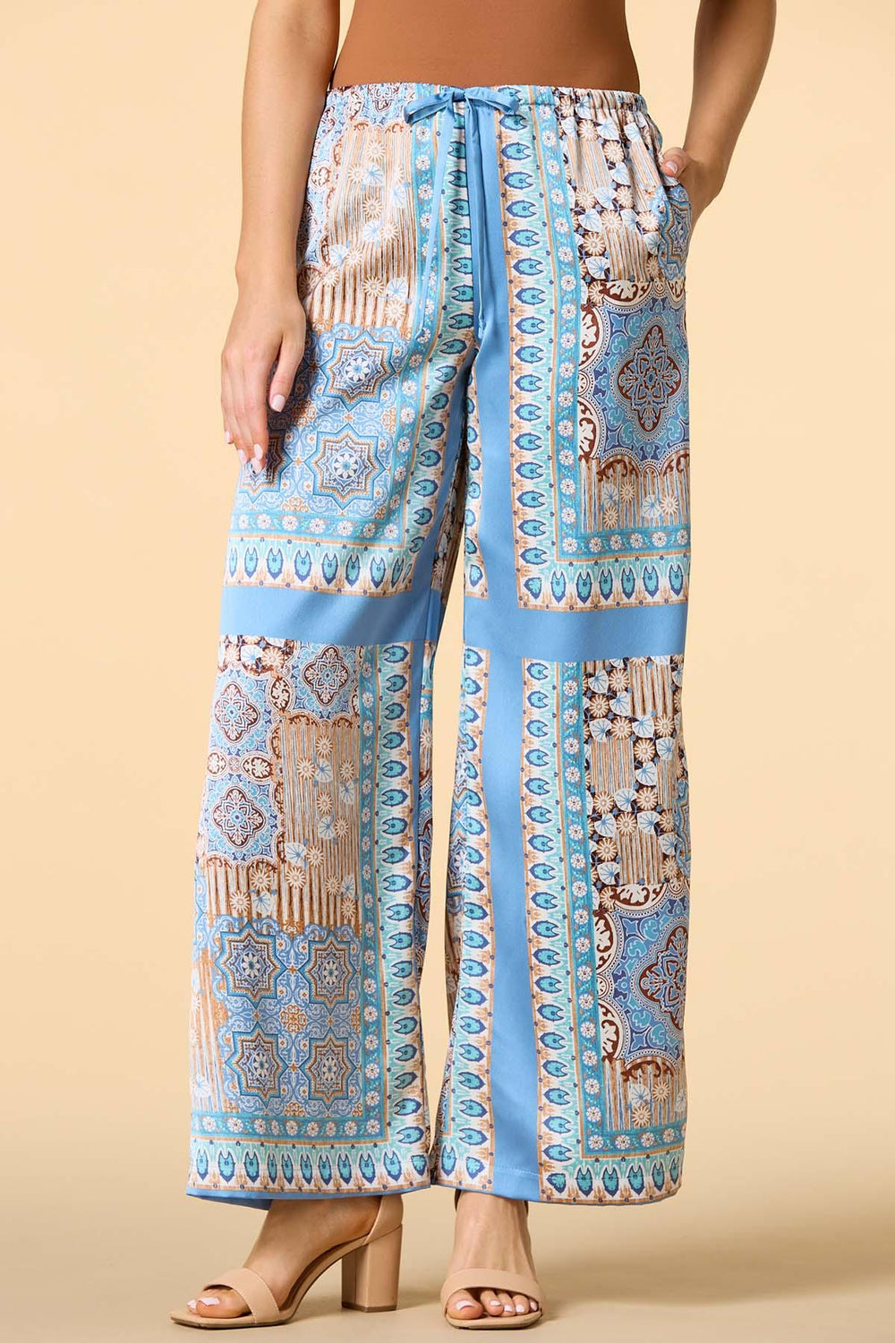 edge of the ocean satin pants Versona Sale
