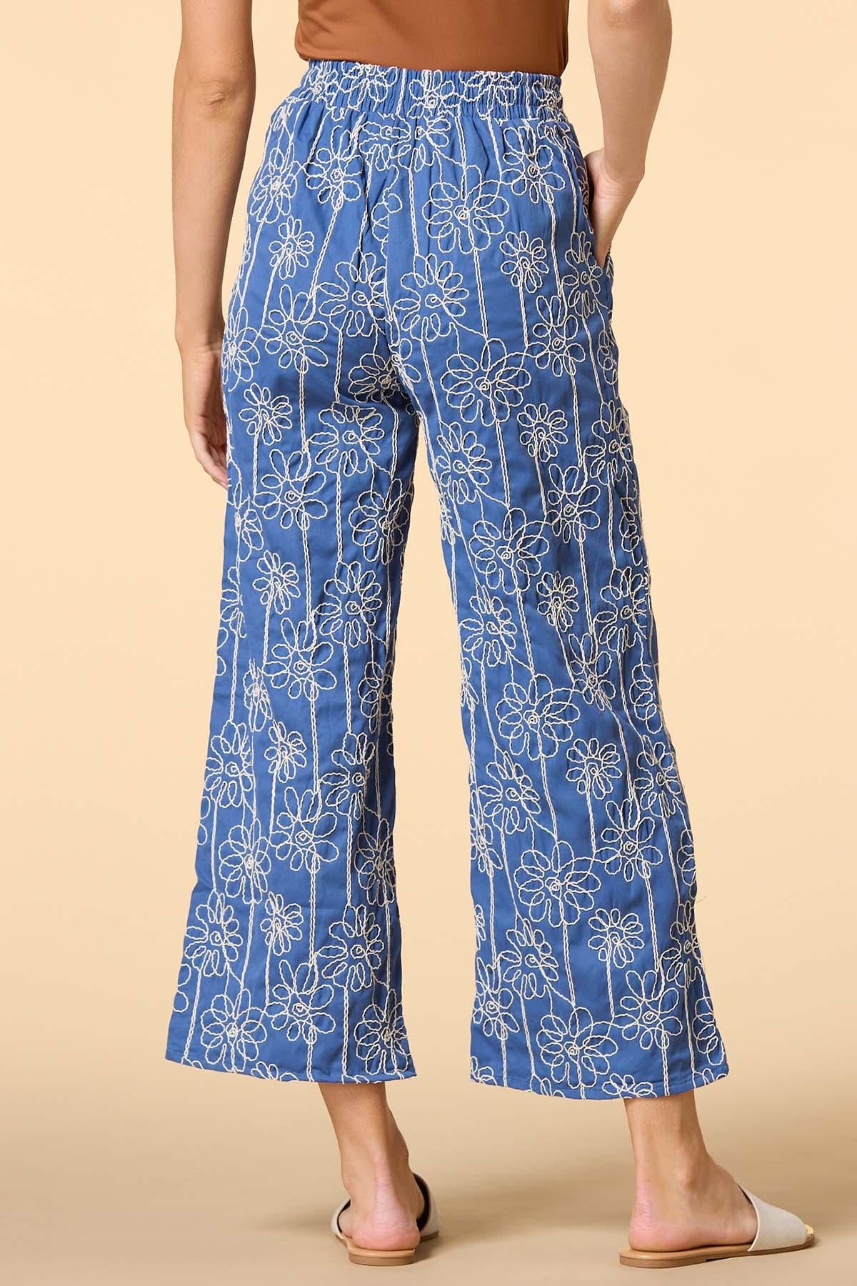 beauty in bloom embroidered pants Versona Sale