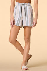 stripe club linen shorts Versona Sale