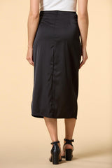 sleek and chic satin midi skirt Versona Sale