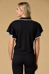 all a flutter top Versona Sale