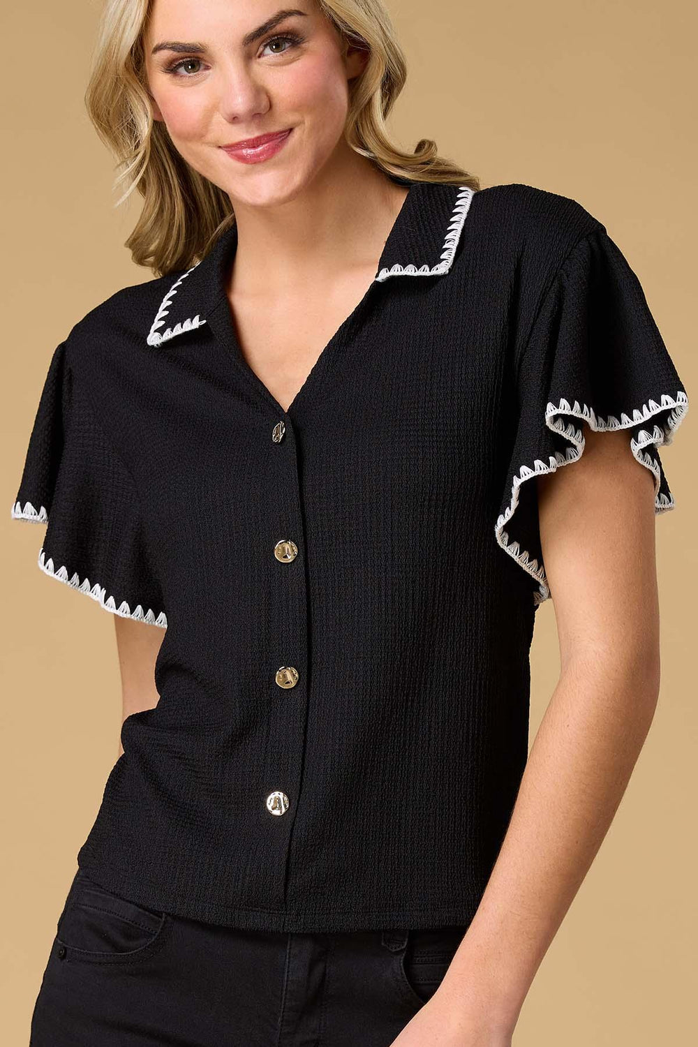 all a flutter top Versona Sale