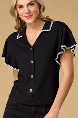 all a flutter top Versona Sale