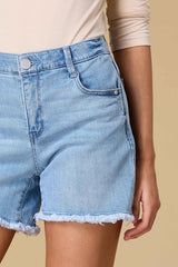 come out to fray denim shorts Versona Sale
