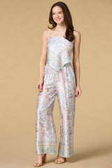 mrs blue sky satin pants Versona Sale