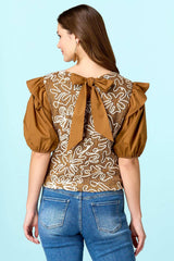 drawing flowers soutache top Versona Sale