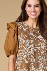 drawing flowers soutache top Versona Sale