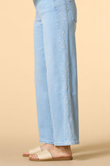 sprouting in spring embroidered jeans Versona Sale