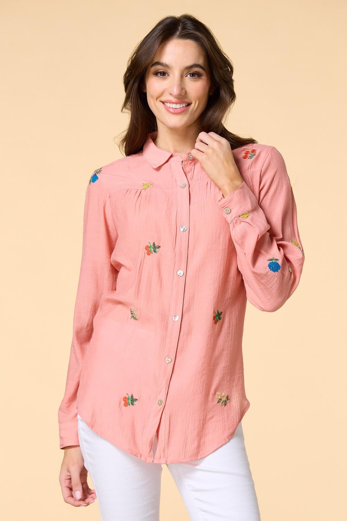 coral blossoms shirt Versona Sale