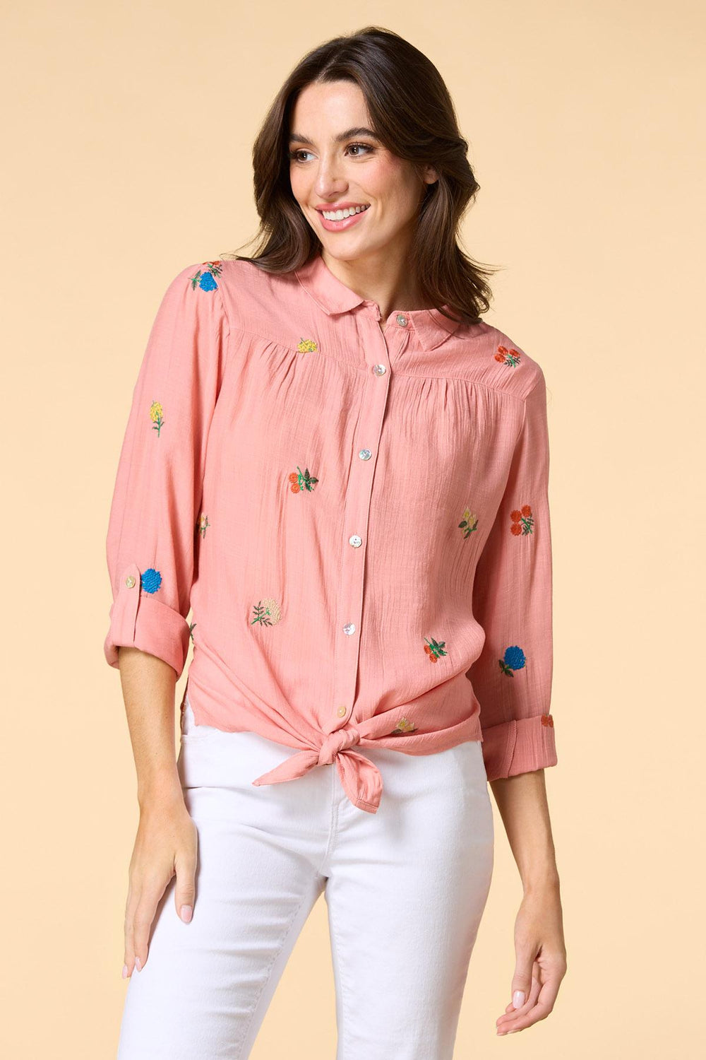coral blossoms shirt Versona Sale