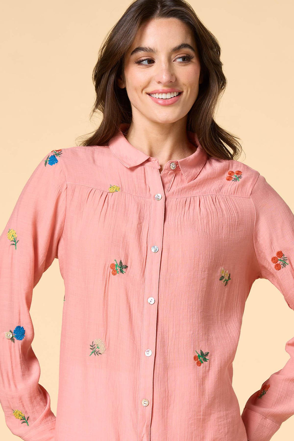 coral blossoms shirt Versona Sale