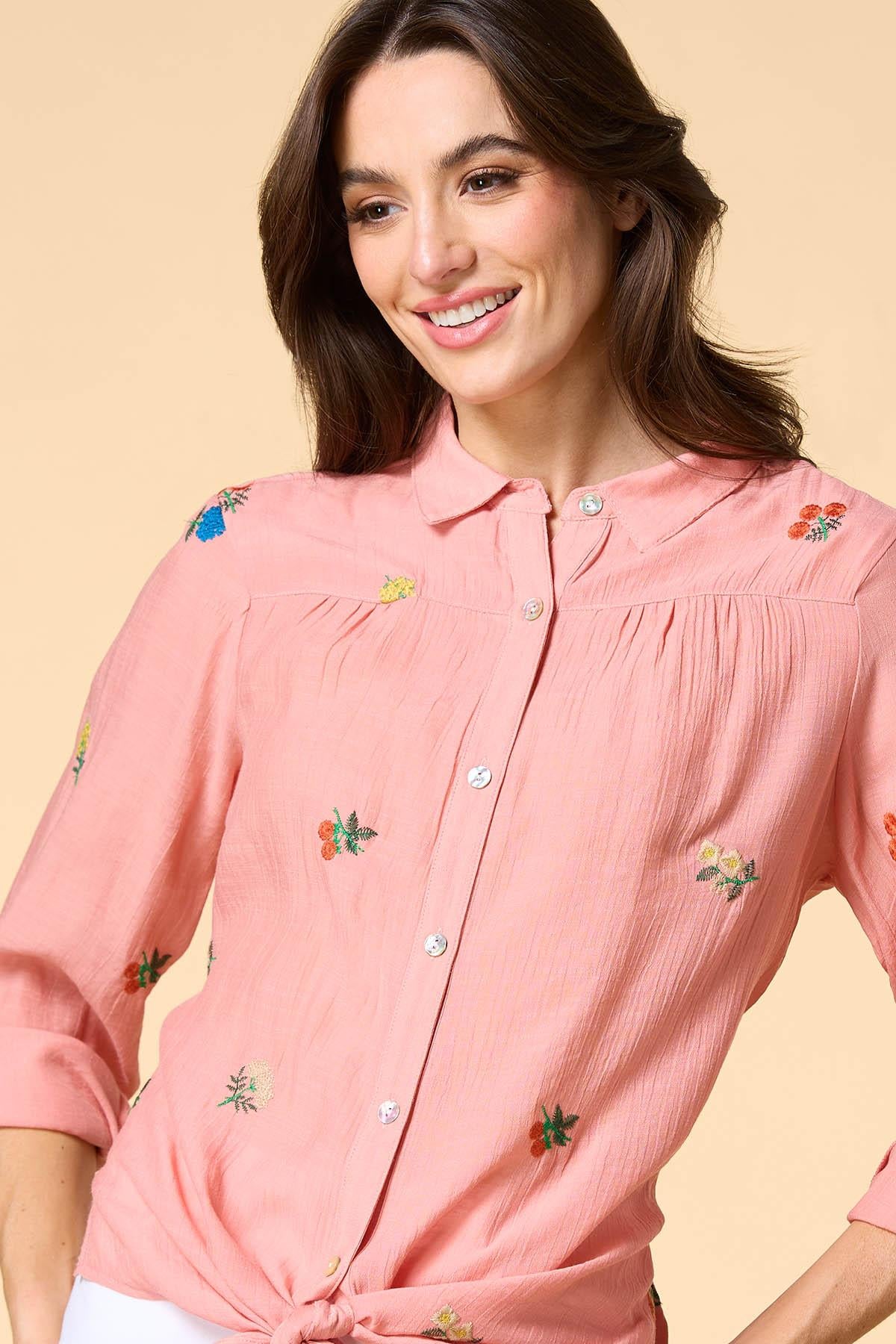 coral blossoms shirt Versona Sale