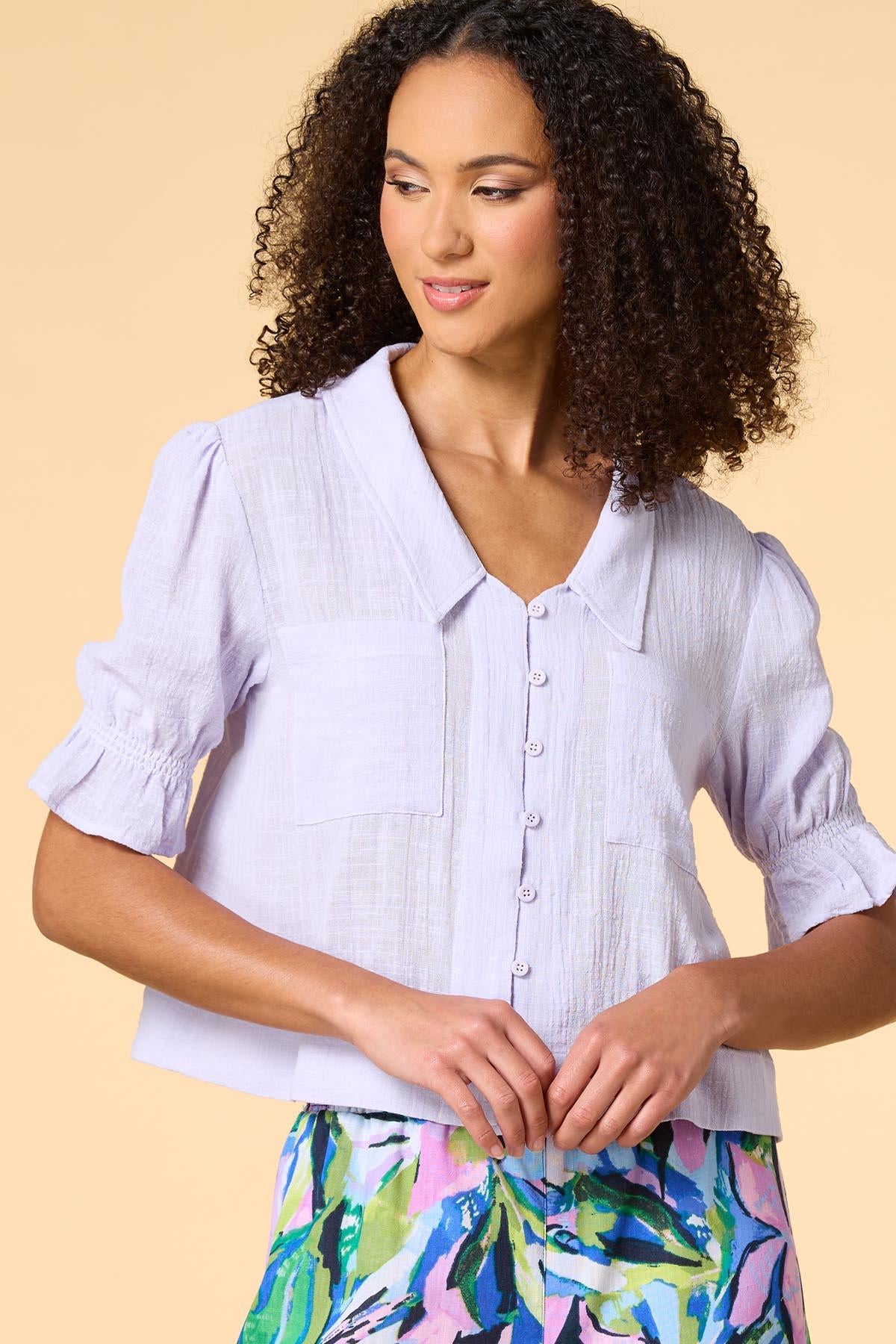 french lavender shirt Versona Sale