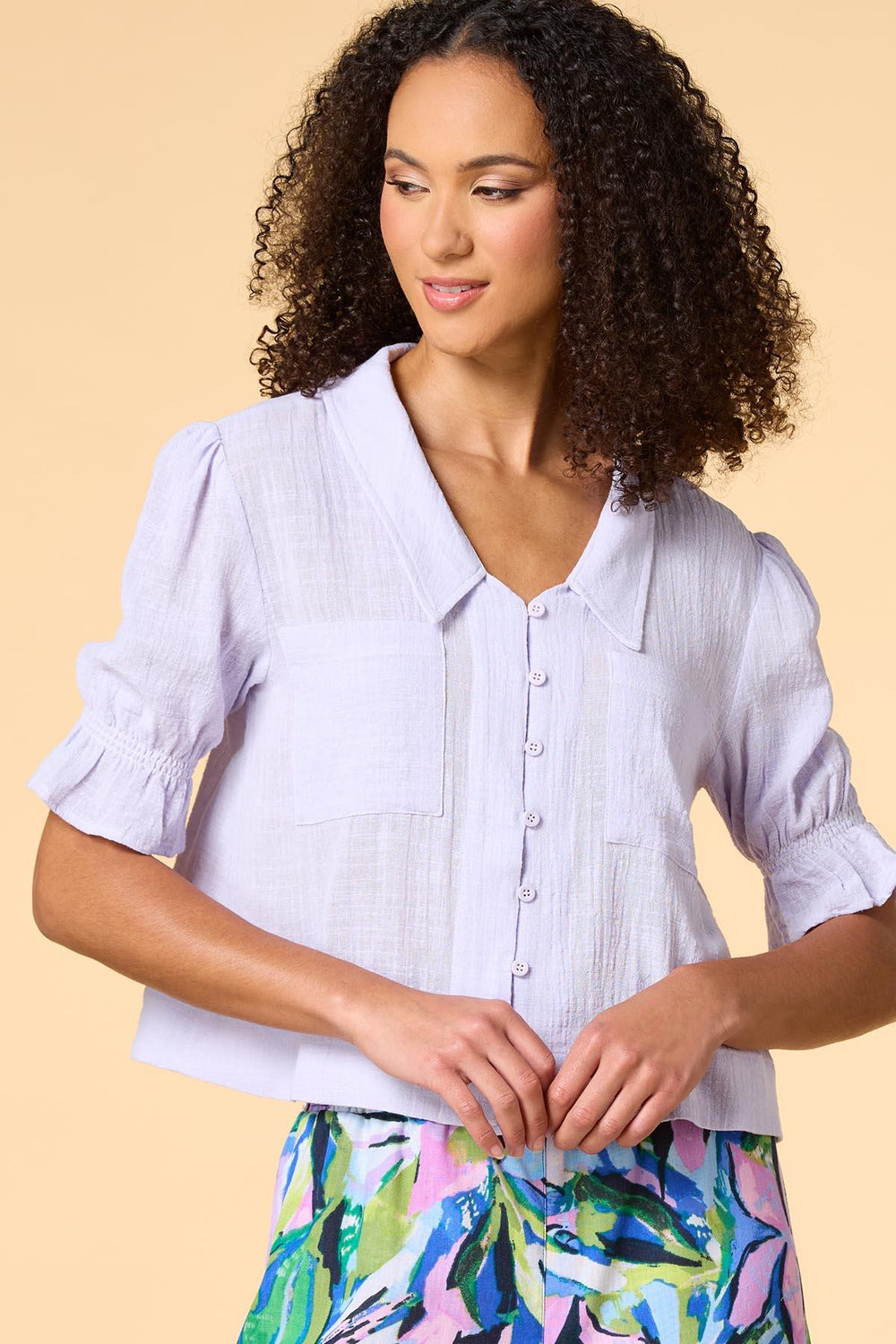 french lavender shirt Versona Sale
