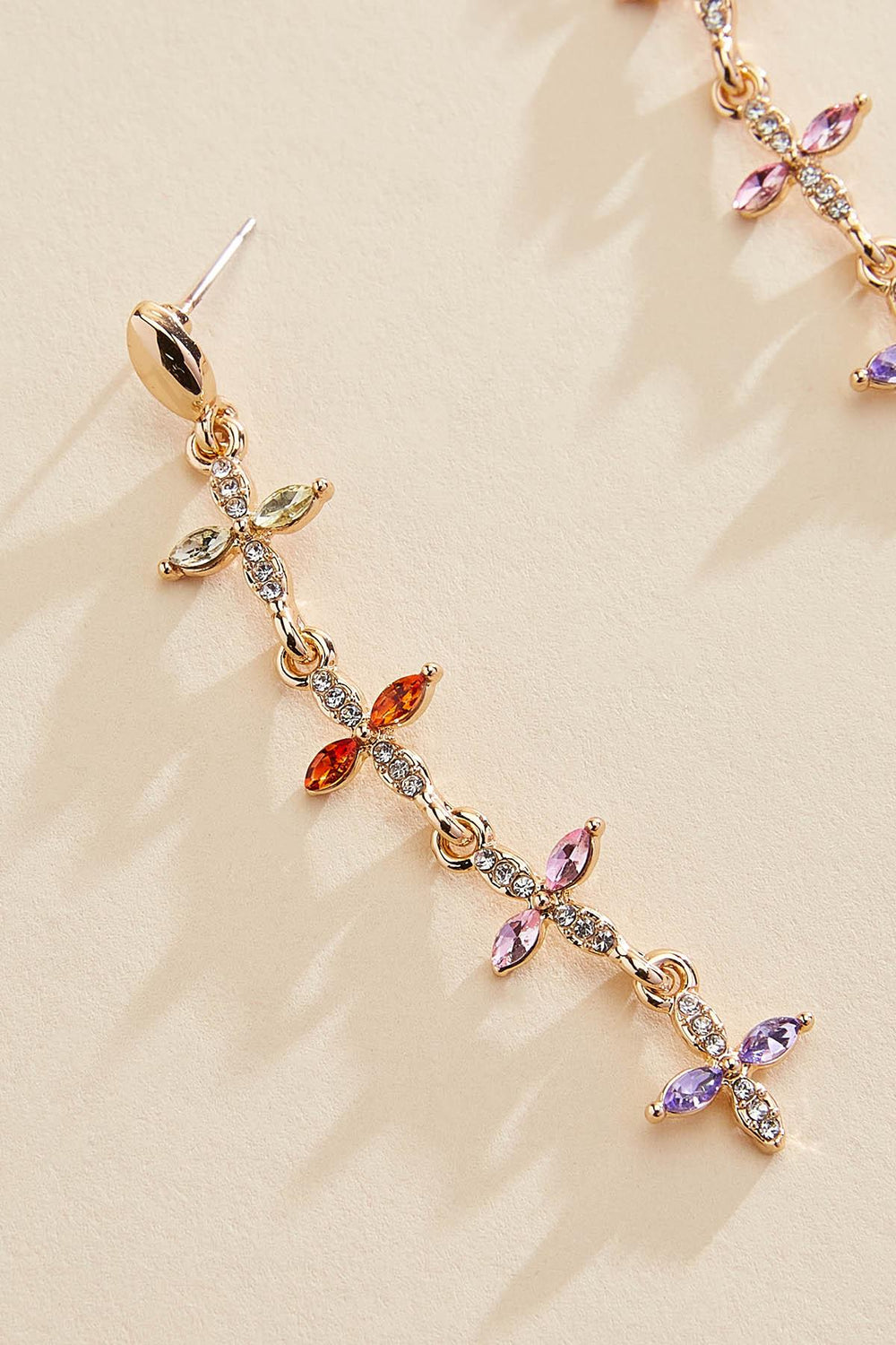 multicolor floral linear earrings Versona Sale